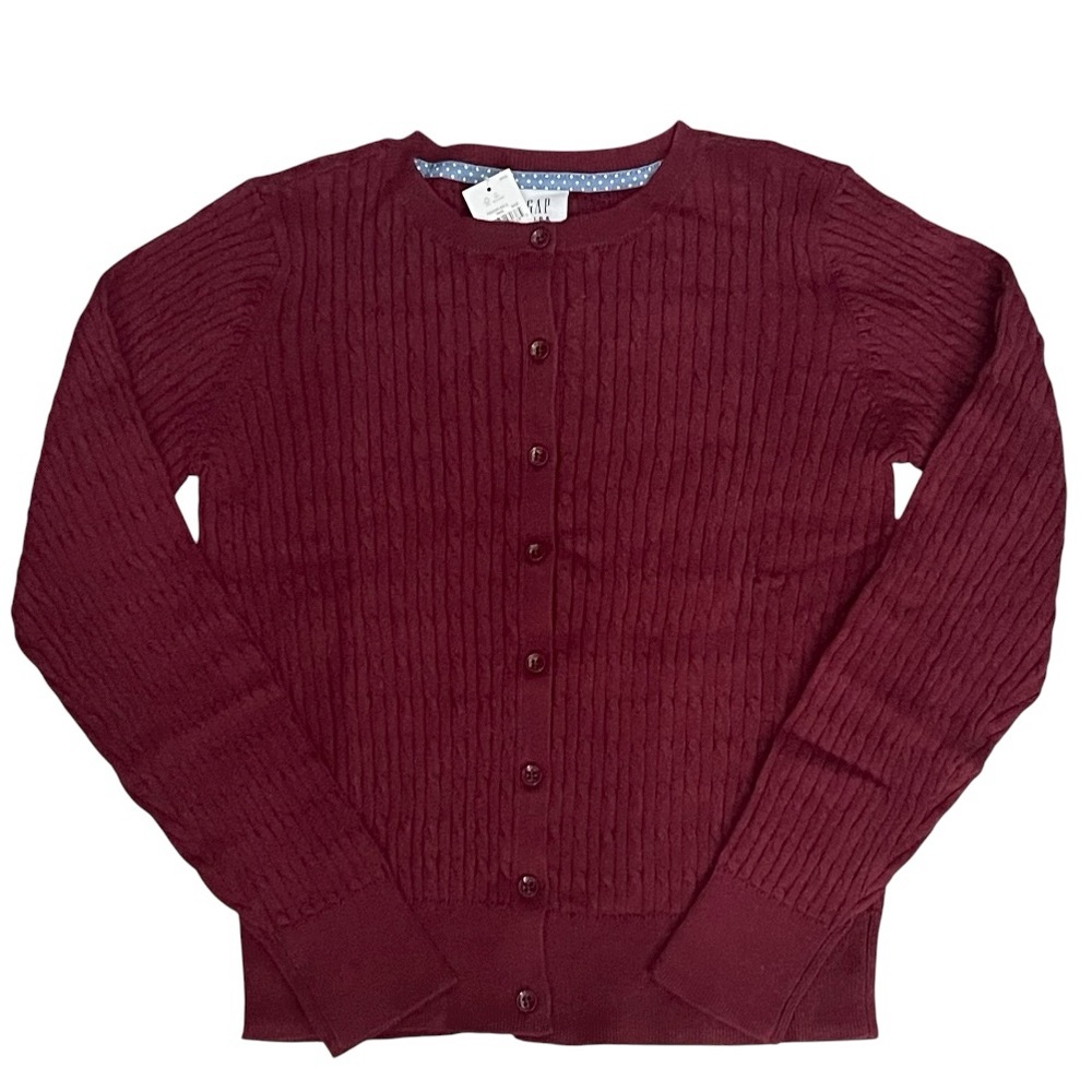 Gap Kids Organic Cotton Uniform Cardigan Size Large New